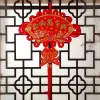 Fan-shaped printed plate hanging fish, festive wedding and festival supplies factory direct sales, sample customization, moving into a new home undefined